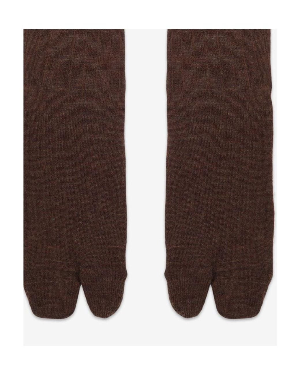 Maison Margiela Brown Tabi-Toe Socks