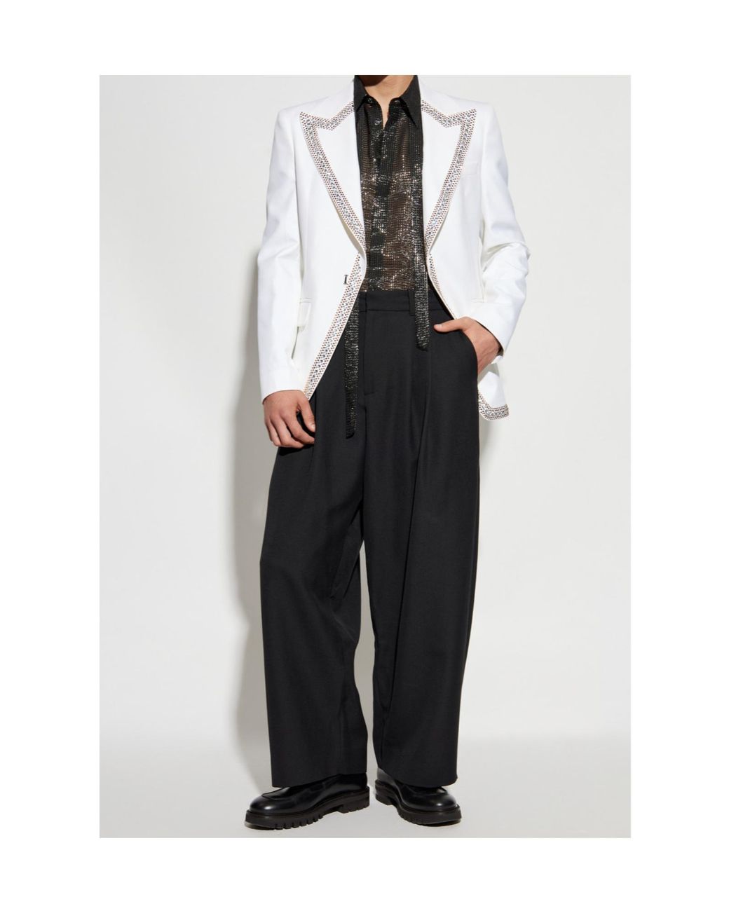 DSquared² White 70S Glam Blazer for men