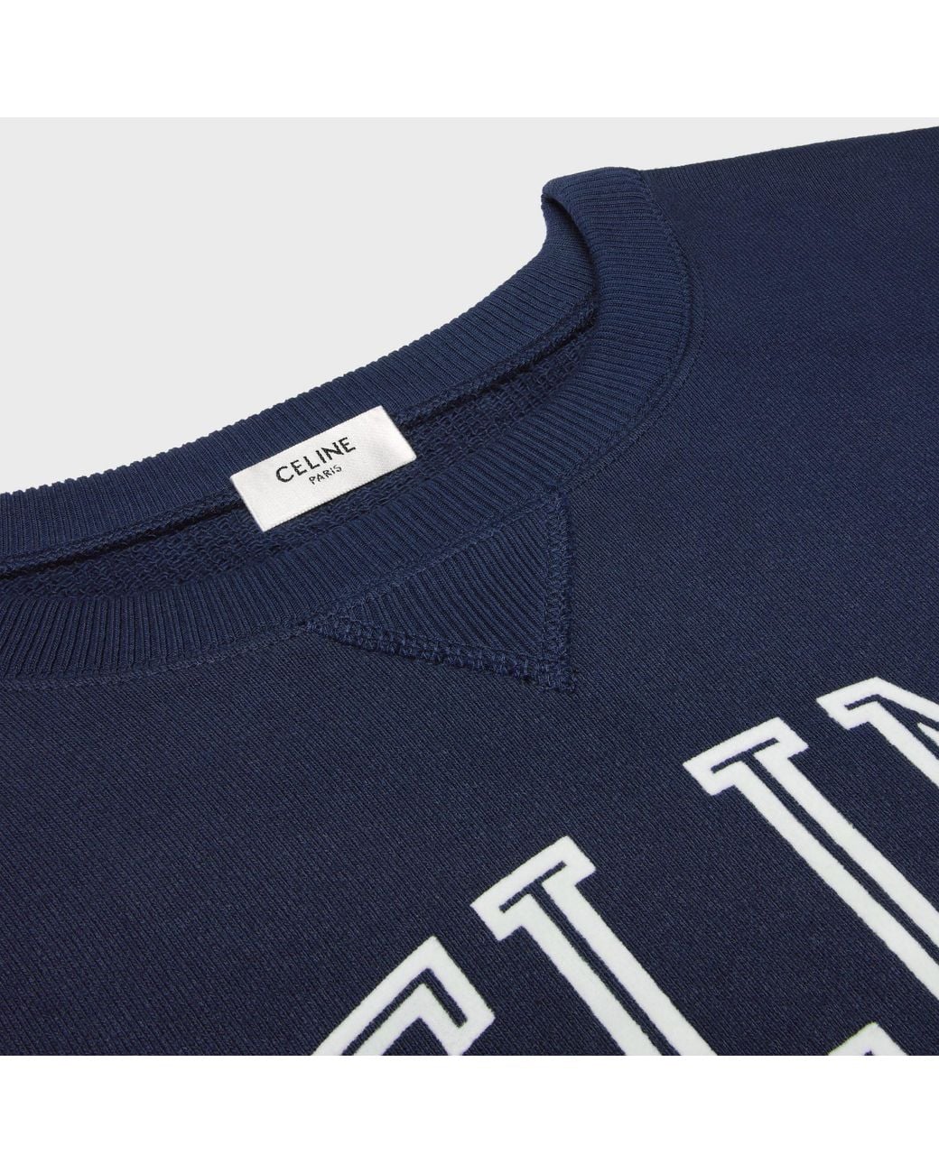 Céline Blue Loose Sweatshirt