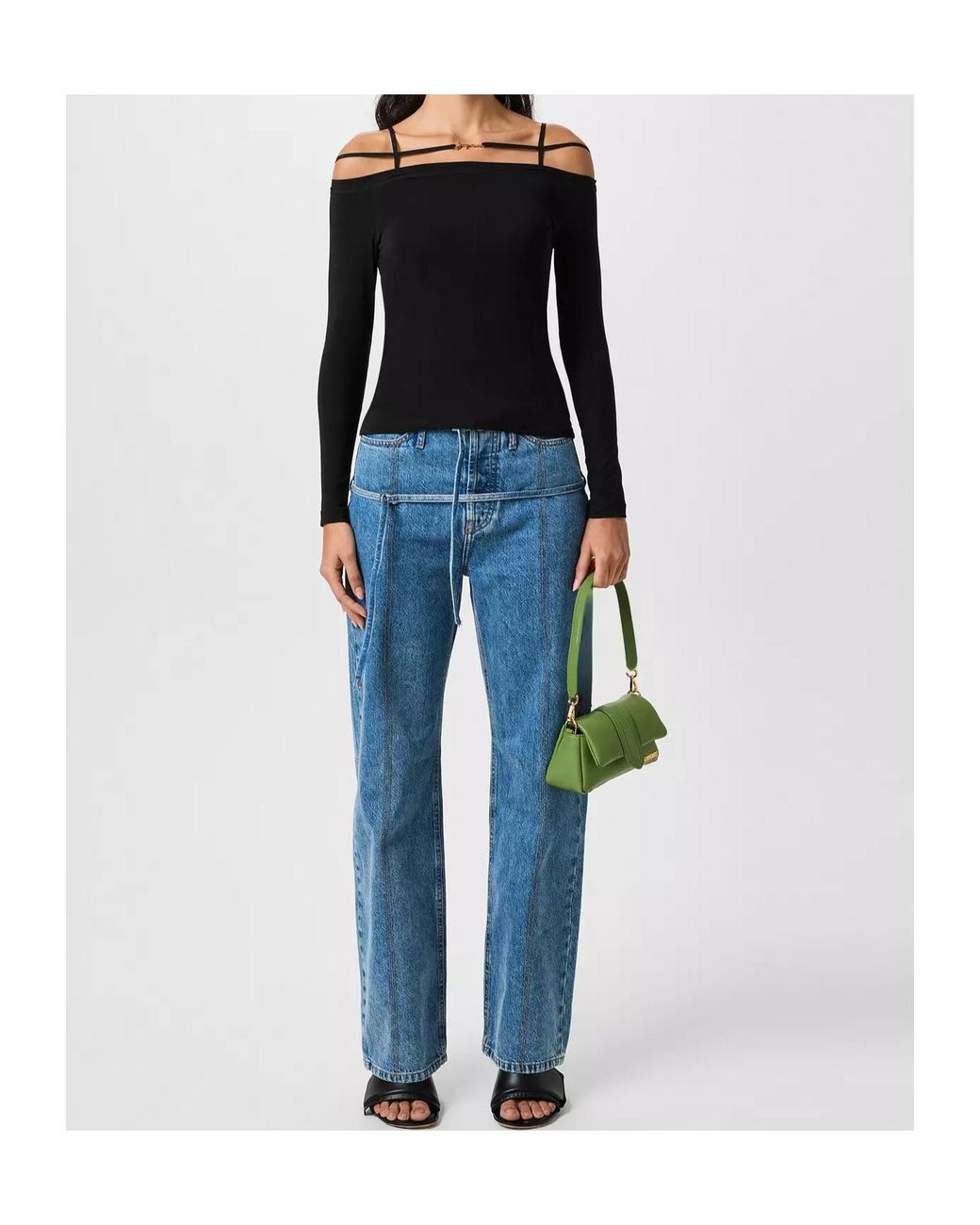 Jacquemus Black Off-Shoulder Tops