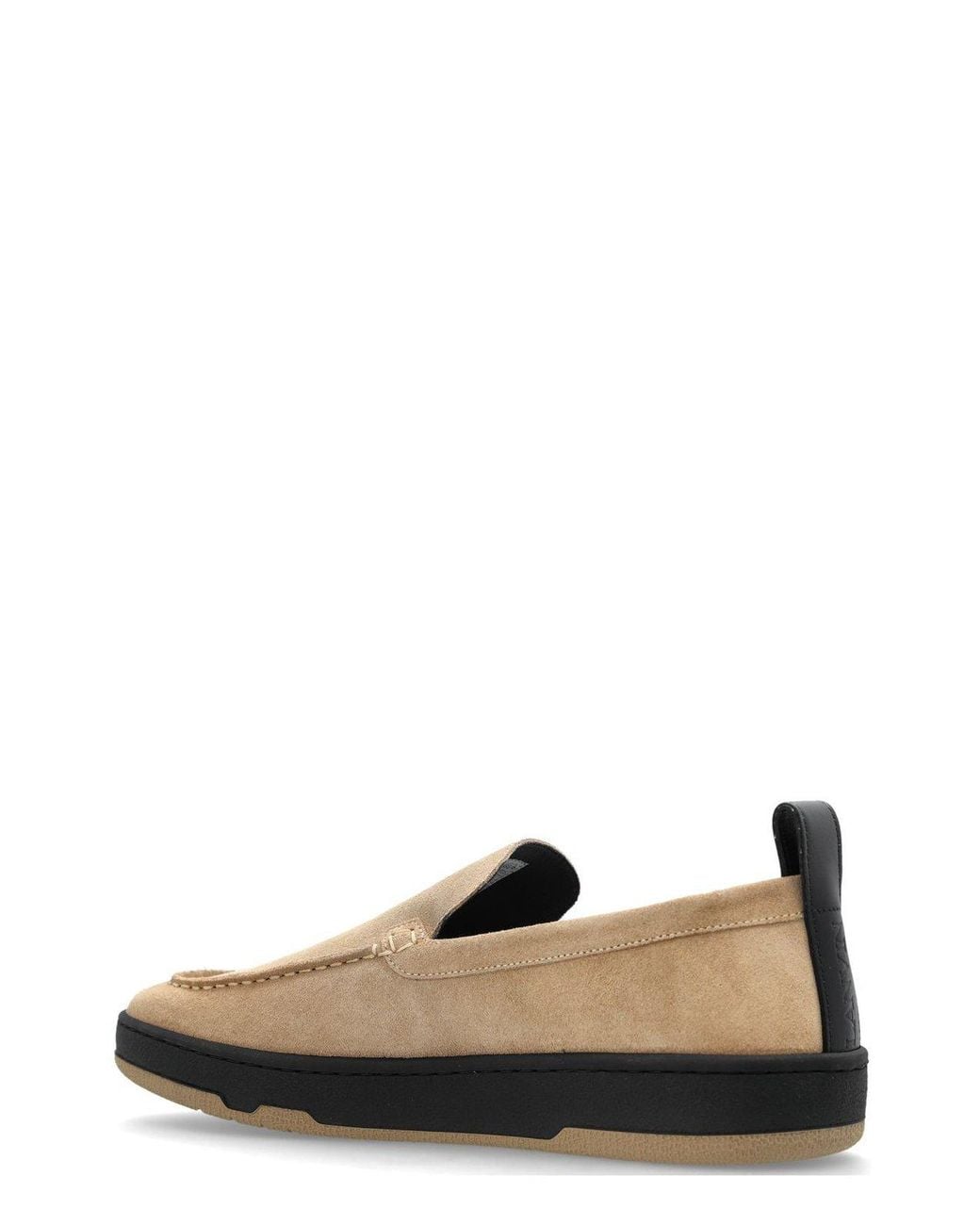 Lanvin Brown Contrast-Sole Loafers for men