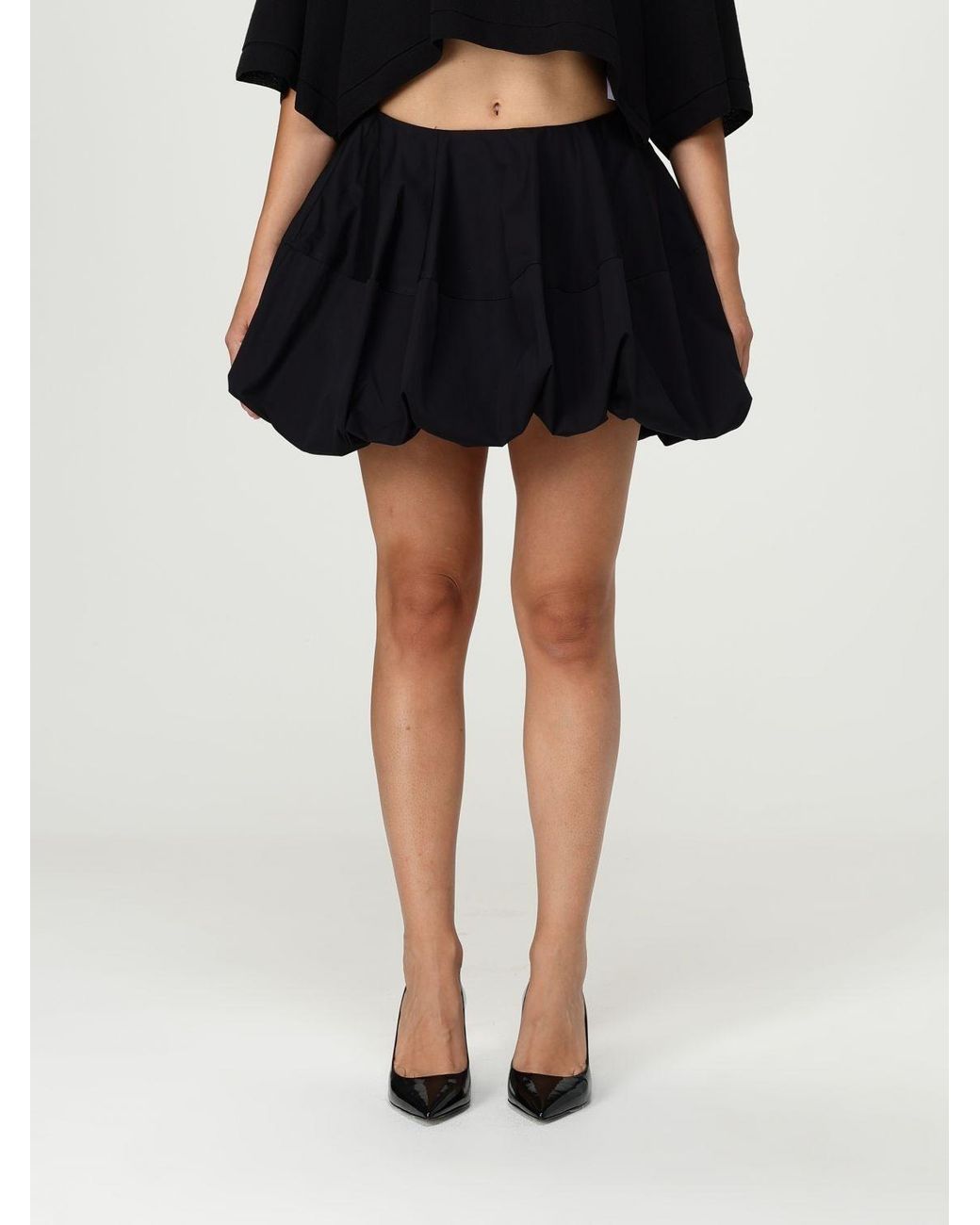 Alaïa Blue Alaïa Poplin Balloon Skirt