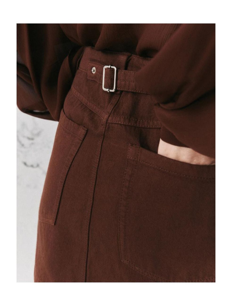 Marella Brown Five-Pocket Mini Skirt