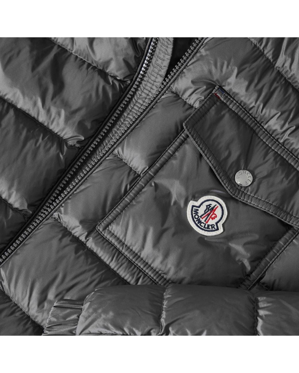 Moncler Gray Simple Down Jacket for men