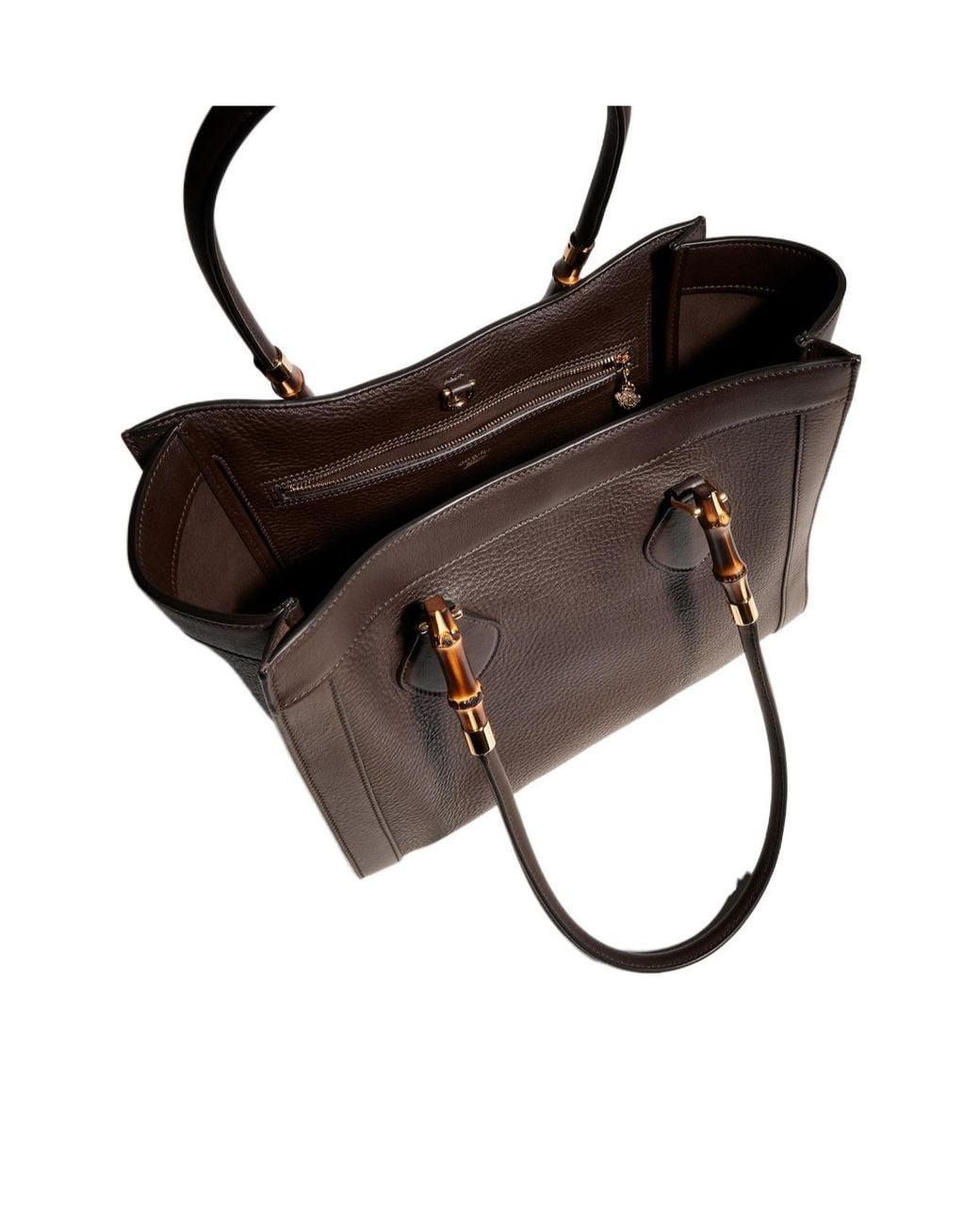 Gucci Brown Bamboo Tote Medium Bag