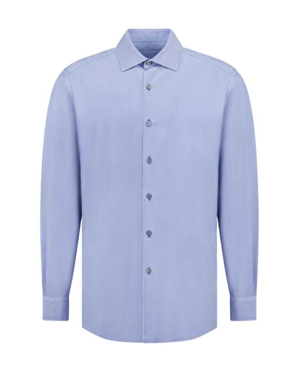 Zegna Blue Long-Sleeve Shirt for men