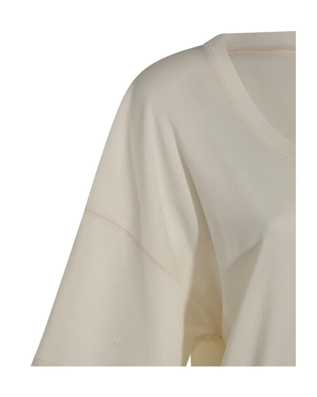 Lemaire White Short-Sleeved Scoop-Neck T-Shirt