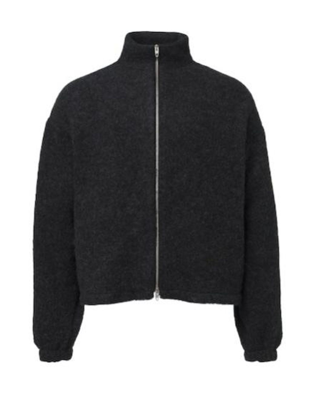 Jil Sander Black Wool-Blend Fleece Sweatshirt for men