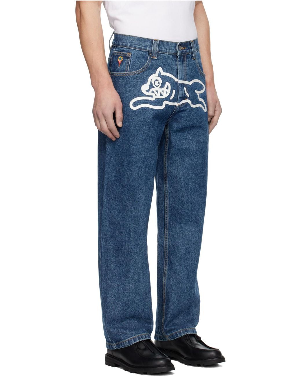 ICECREAM Blue Running Dog Double Scoop Jeans for men