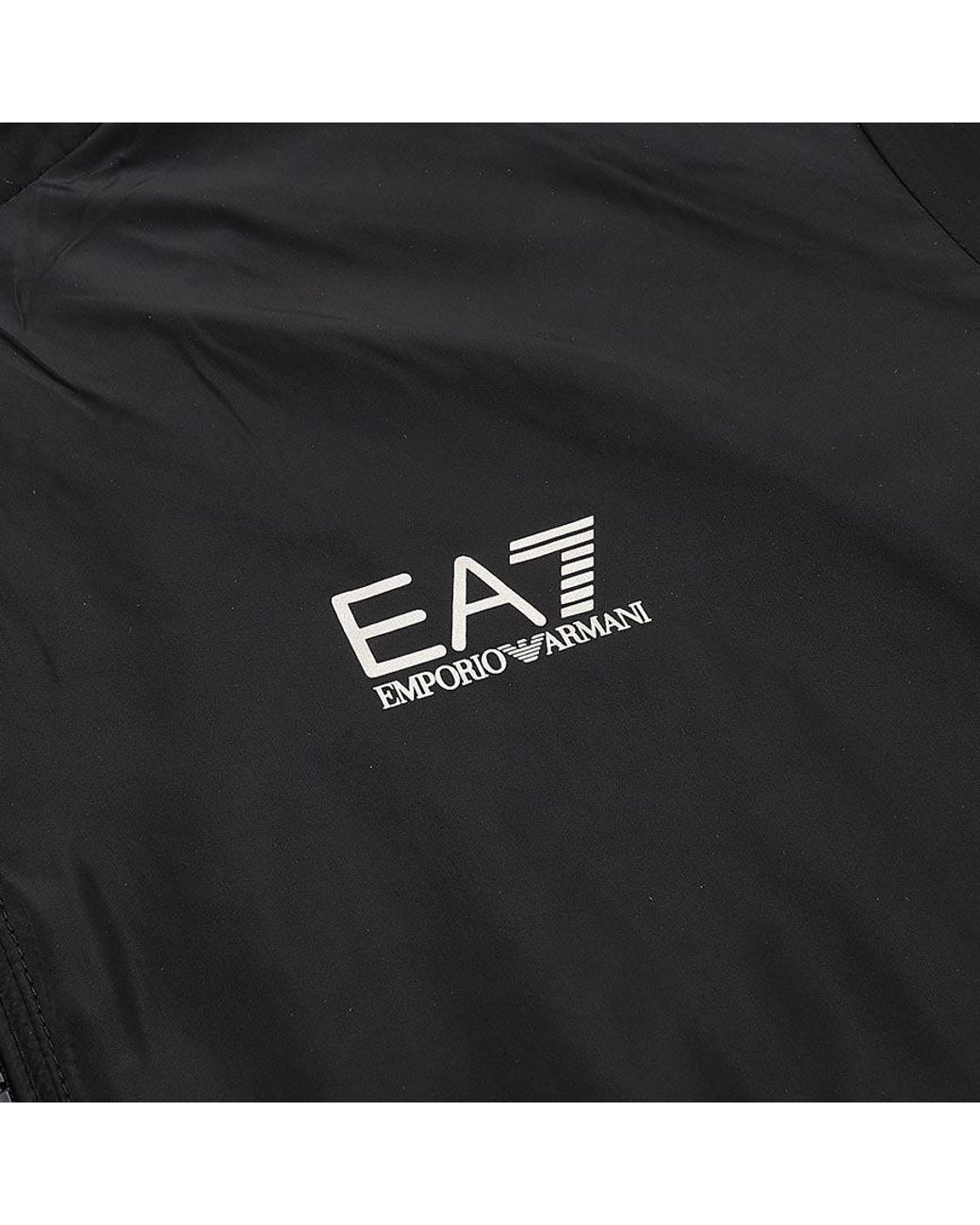 EA7 Black Long-Sleeve Zip-Up Jacket