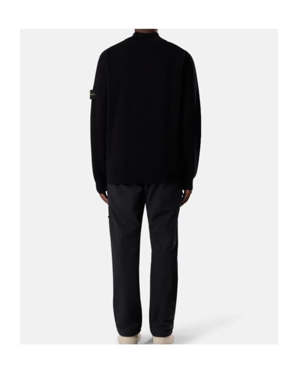Stone Island Black Regular-Fit Half-Zip Jumper for men