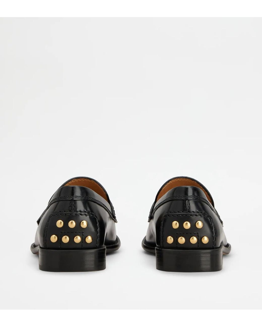 Tod's Black Dots Round-Toe Loafers