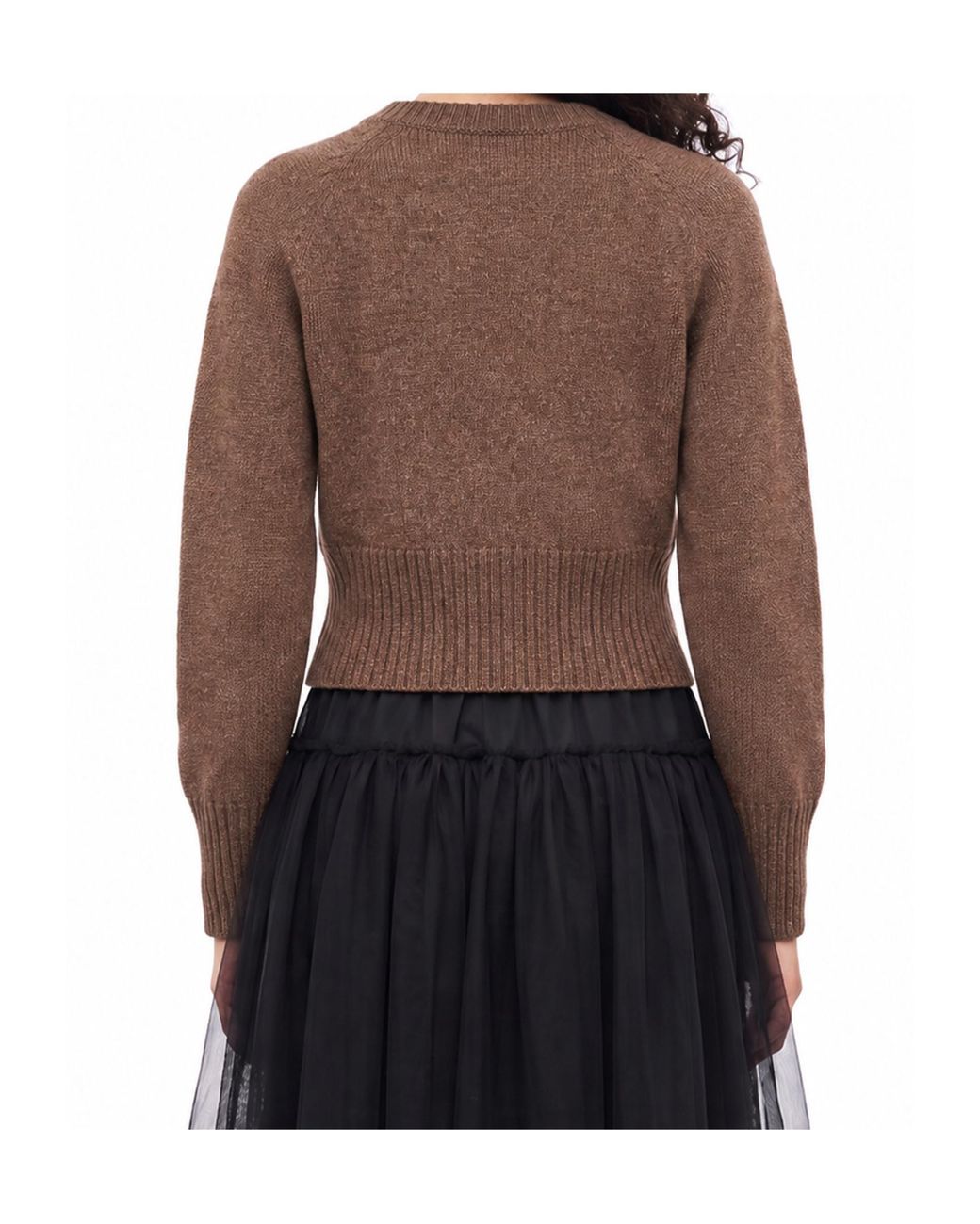 Simone Rocha Brown Long-Sleeved Cardigan