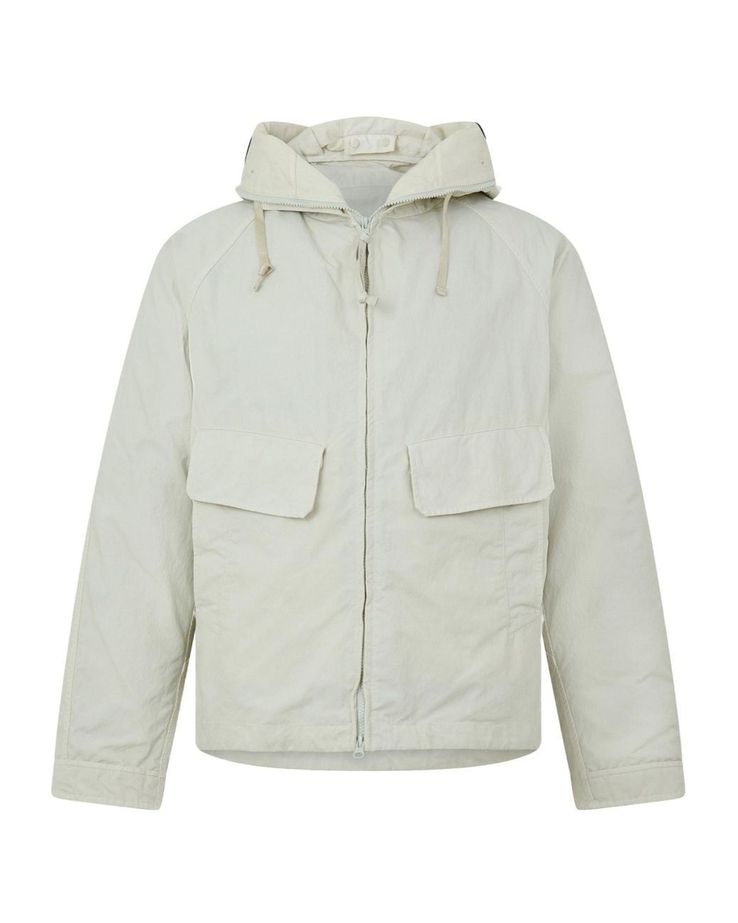 C P Company Gray Cropped Hooded Windbreaker Jacket for men