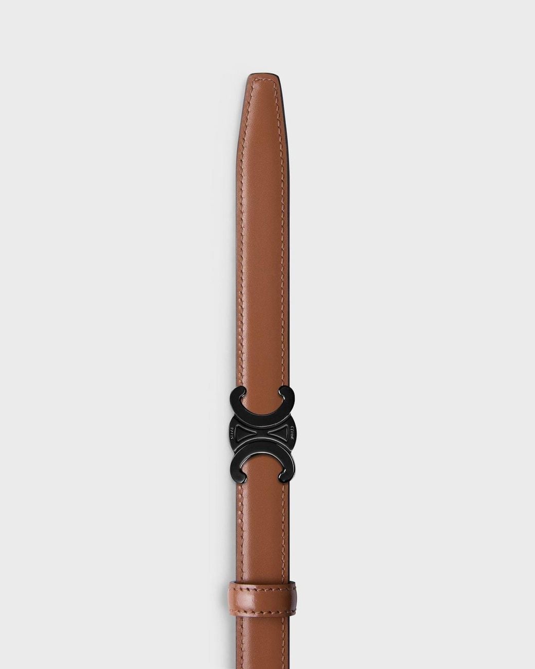 Céline White Triomphe Buckle And Taurillon Reversible Belt