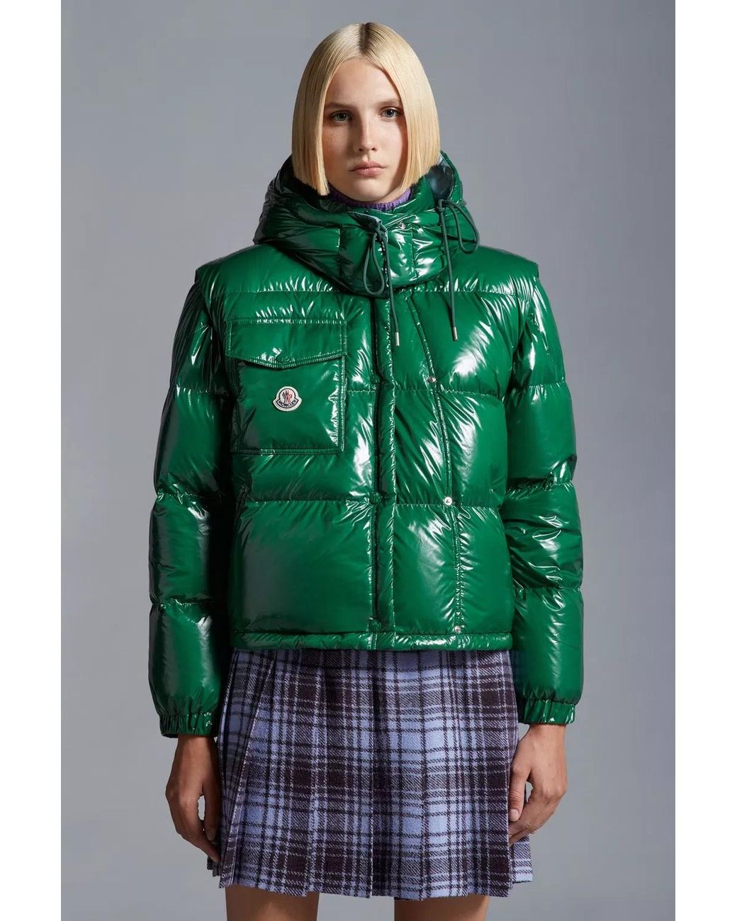 Moncler Green Karakorum Short Down Jacket