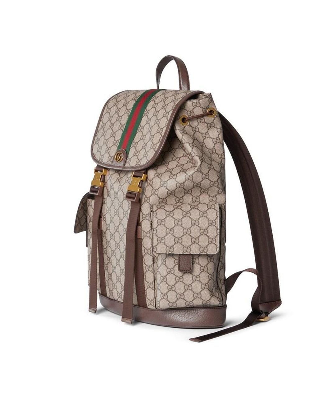 Gucci Brown Ophidia Large Backpack for men