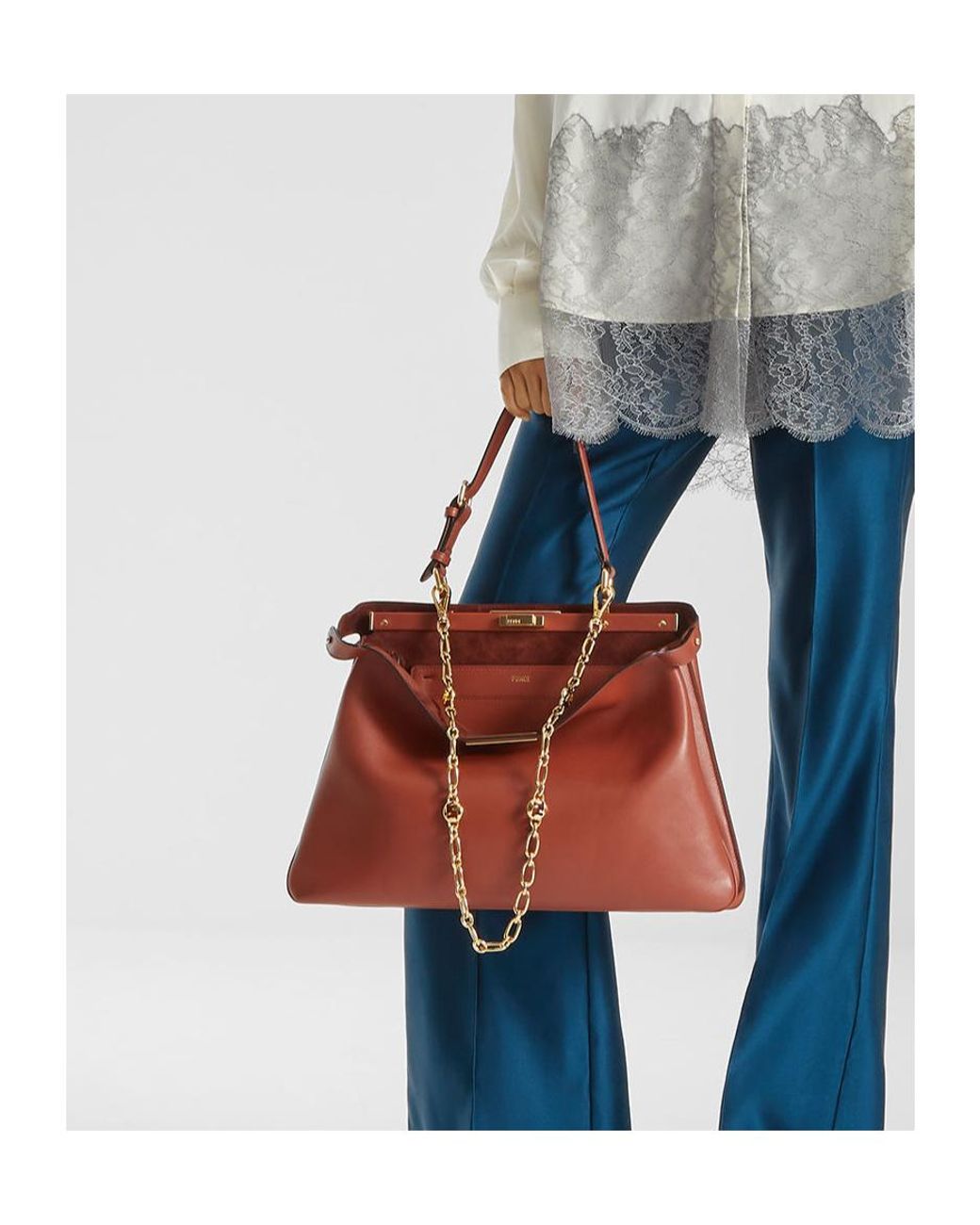 Fendi Red Sienna Leather Bag