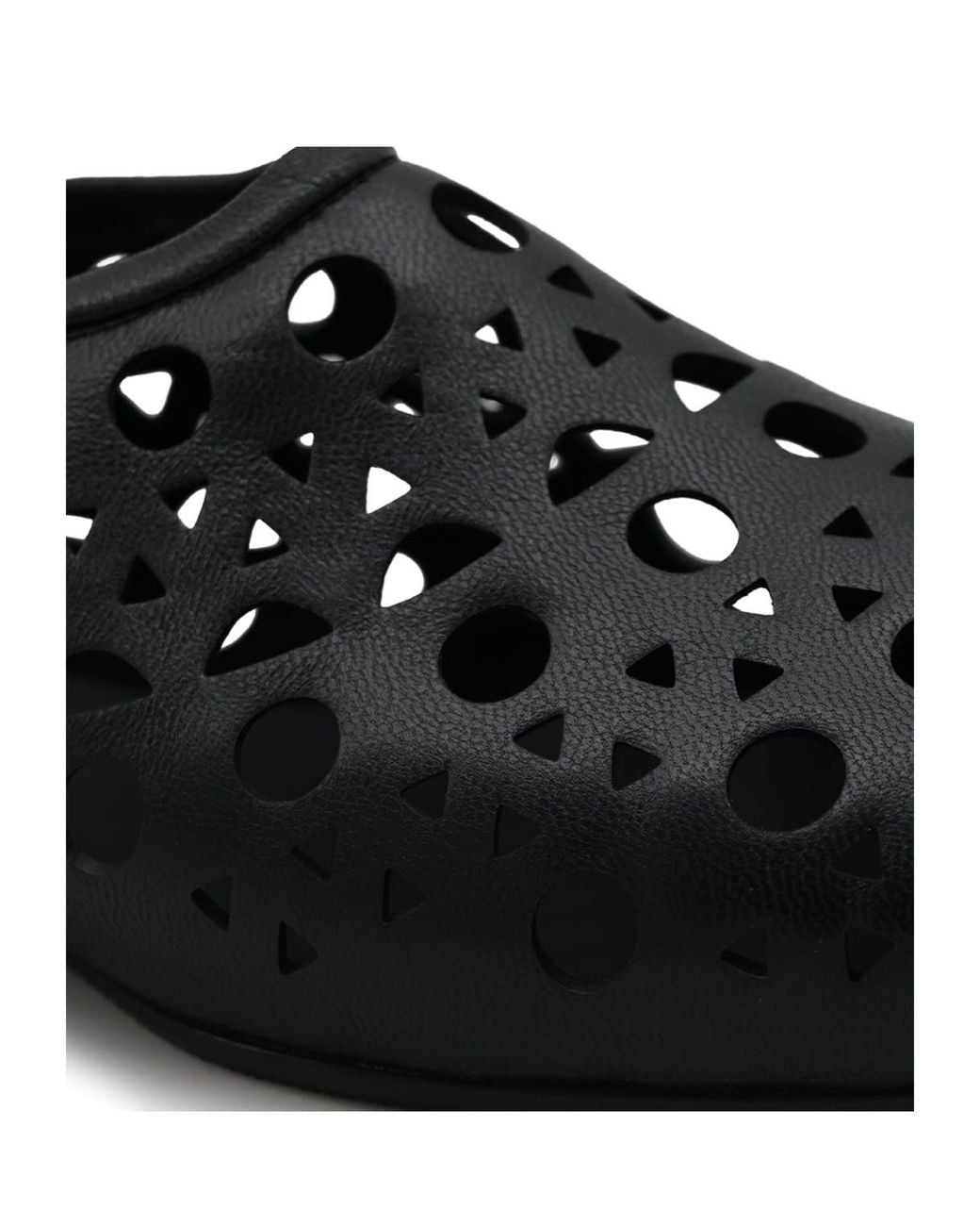Alaïa Black Alaïa Laser-Cut Flat Shoes