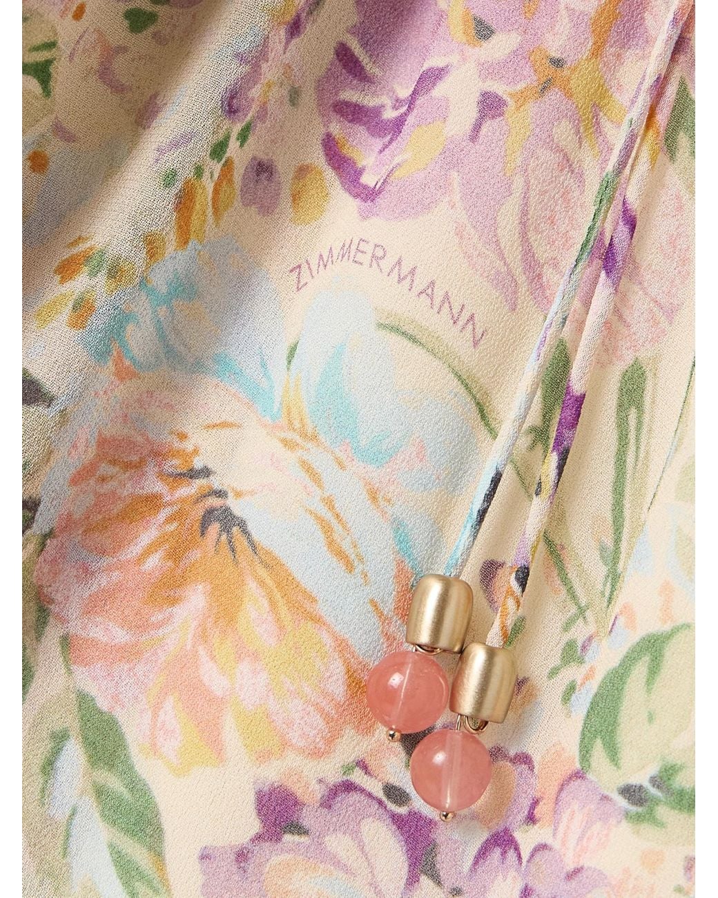 Zimmermann Natural Halliday Gathered Maxi Dress