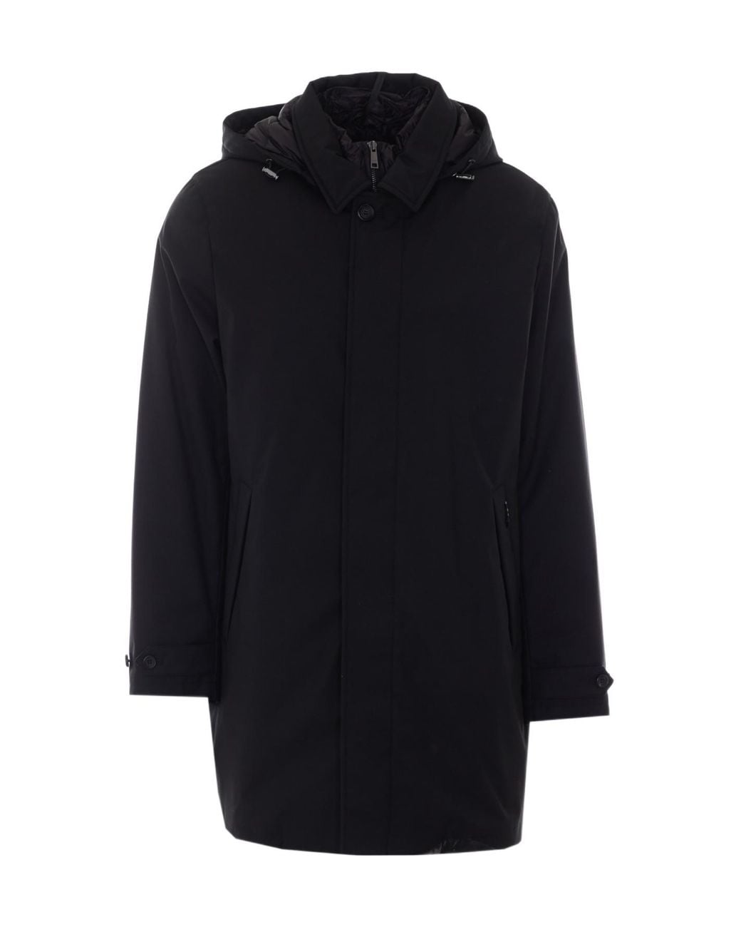 Add Blue Shieldrom Hooded Parka Coat for men