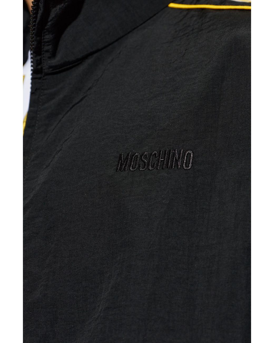 Moschino Black Stand-Up Collar Light Jacket for men