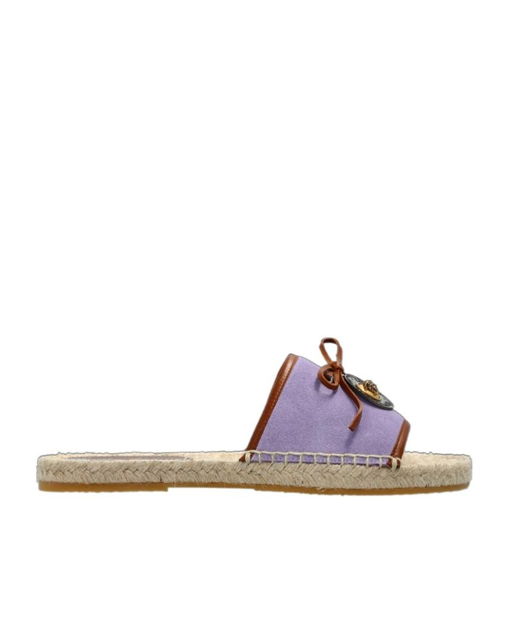 Versace Purple Lola Medallion Slides