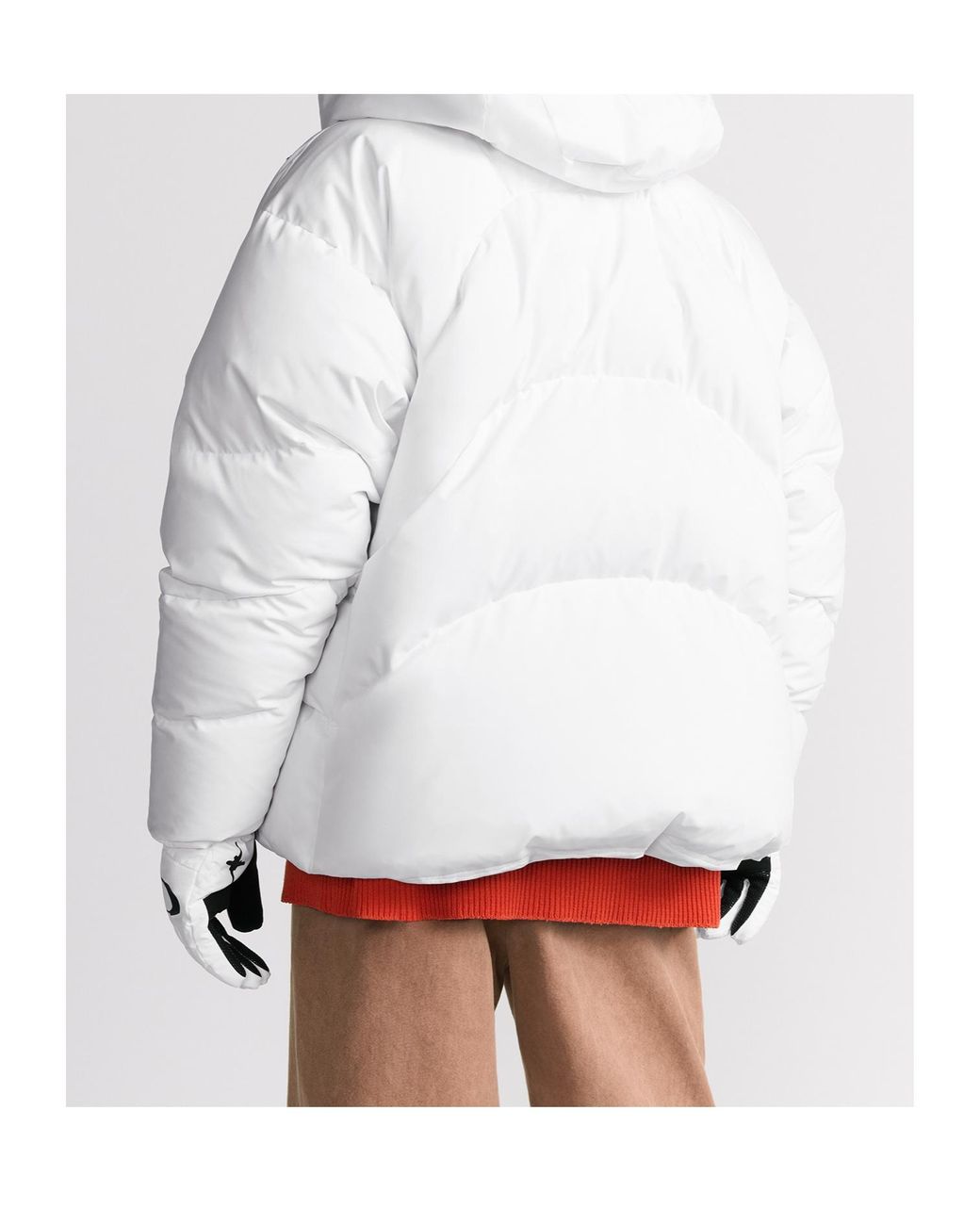 Dior Gray And Descente And Lewis Hamilton Quilted Puffer Ski Jacket for men