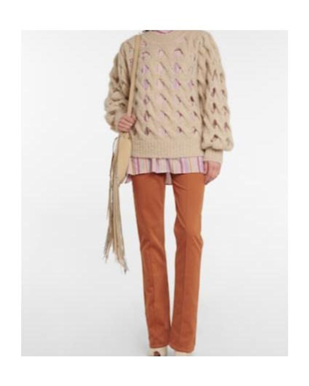 Isabel Marant White Crew Neck Knit Sweater