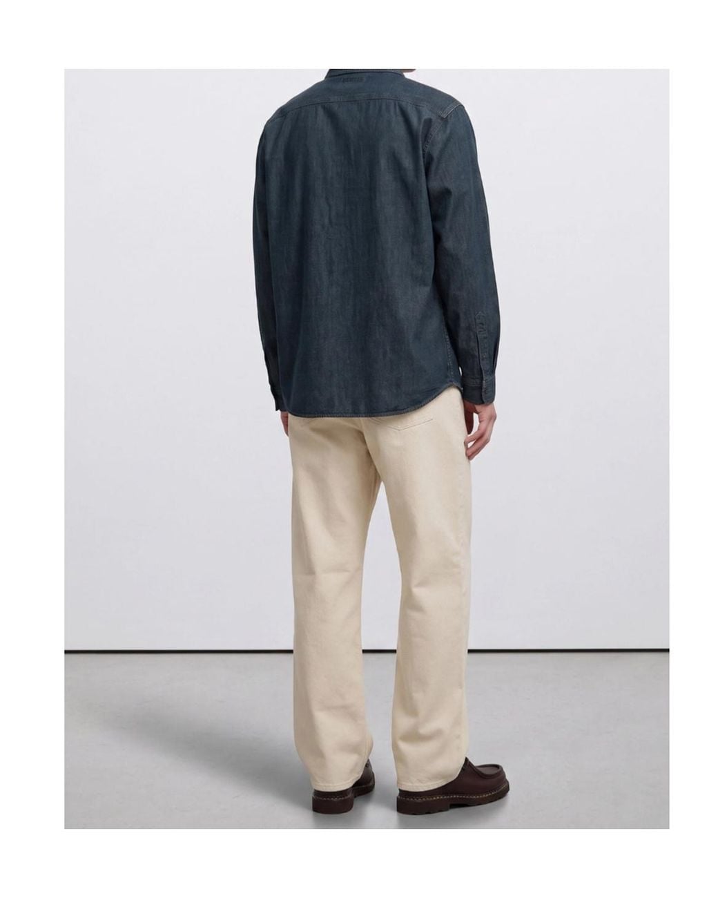 RRL Blue Long-Sleeved Denim Shirt for men