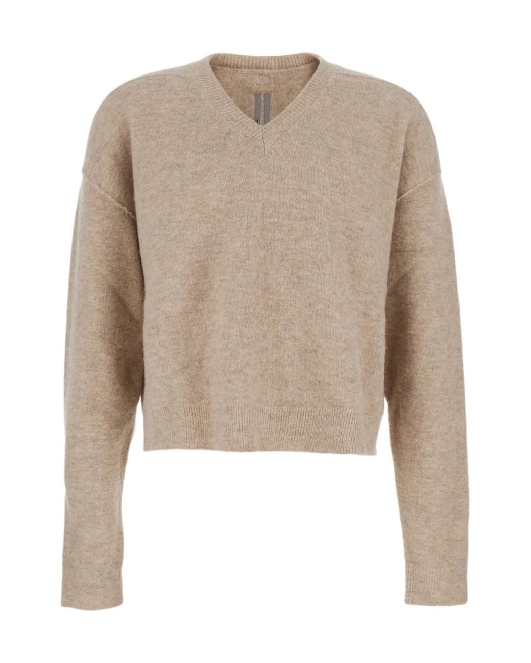 Rick Owens Natural Tommy V-Neck Jumper for men