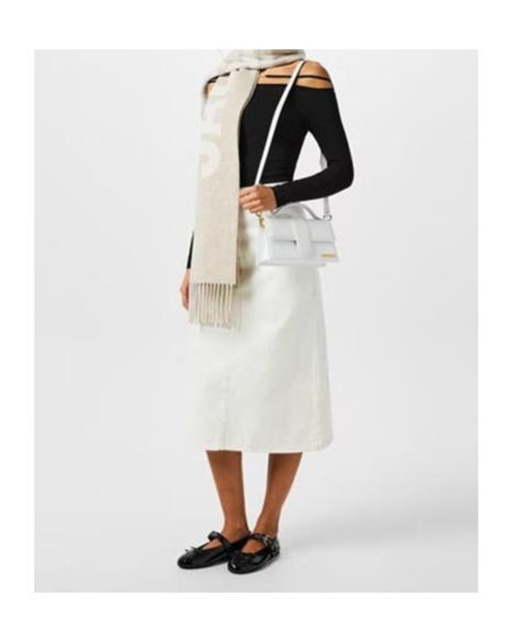 Jacquemus White Flap Shoulder Bag
