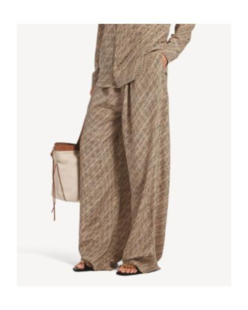 Balenciaga Natural Logo Printed Pyjama Pants