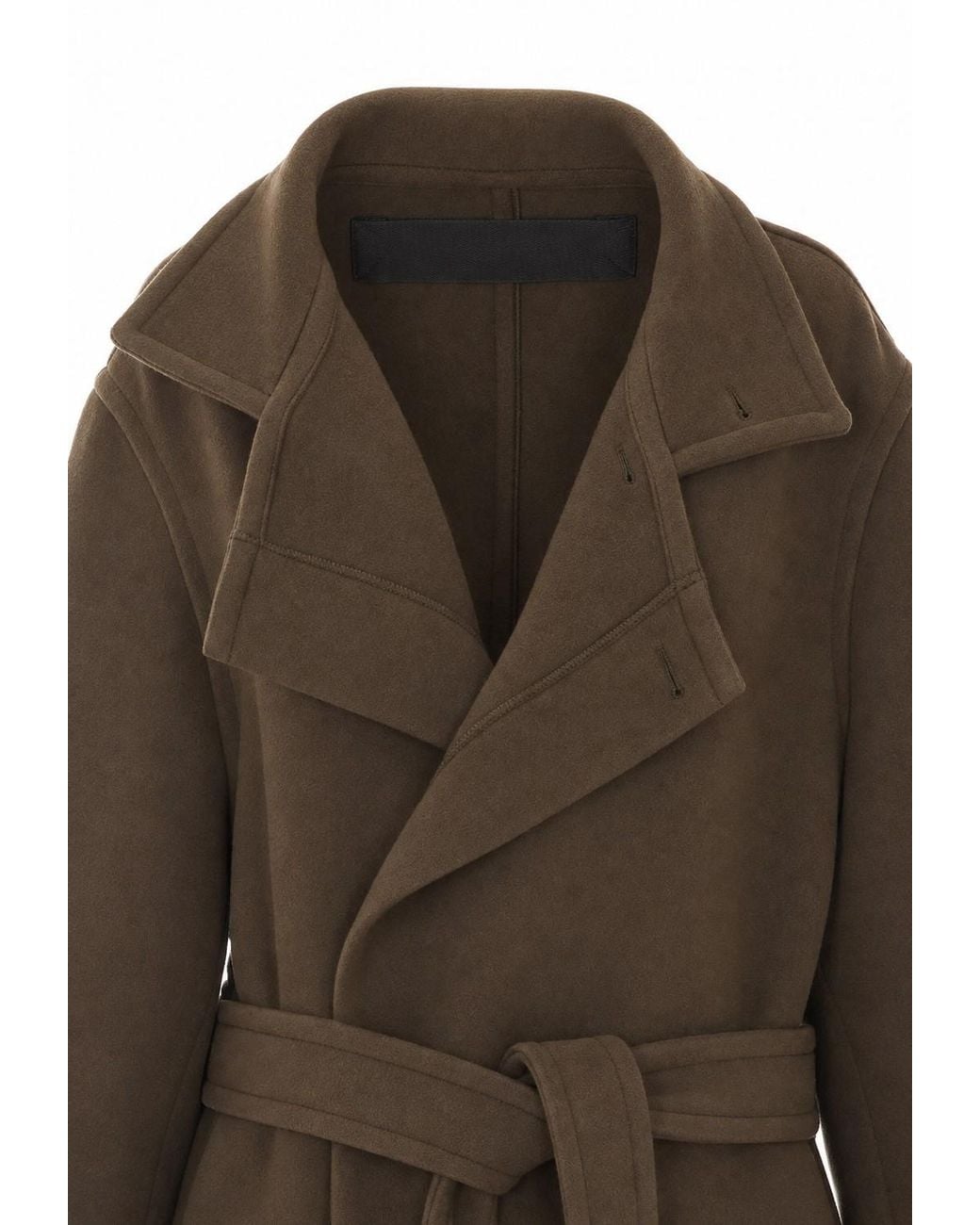 Lemaire Brown Wrap Coat for men