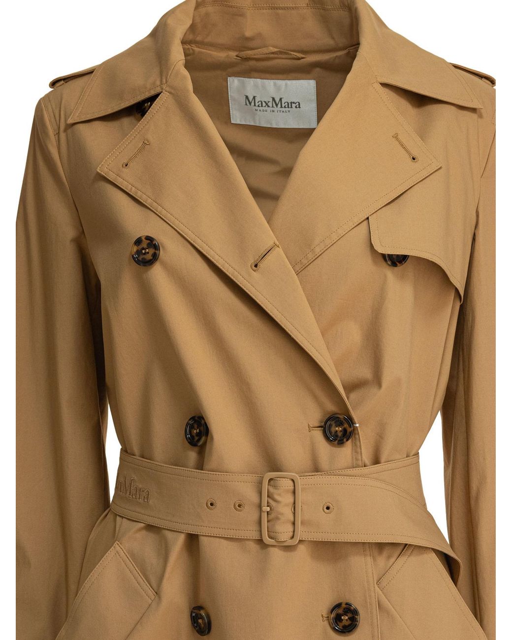 Max Mara Natural Landa Button-Up Trench Coat