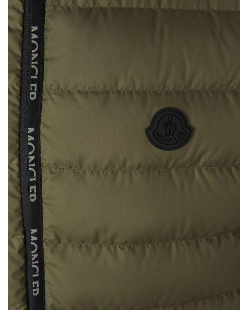Moncler Green Zip-Up Padded Down Gilet for men