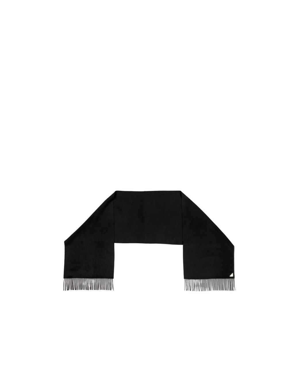 Prada Black Logo Midweight Scarf