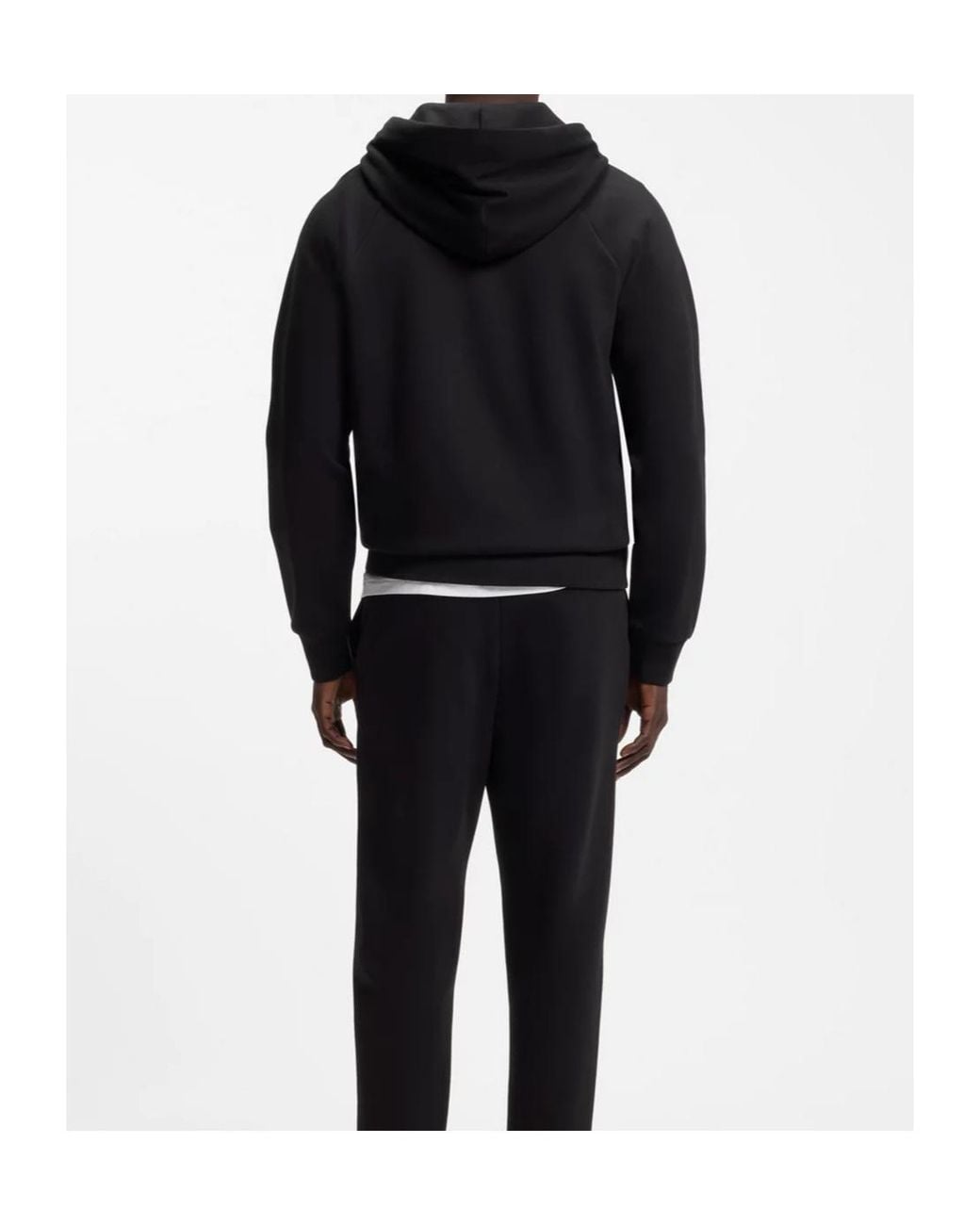 Boss Black Boss Zip-Up Drawstring Hoodie for men