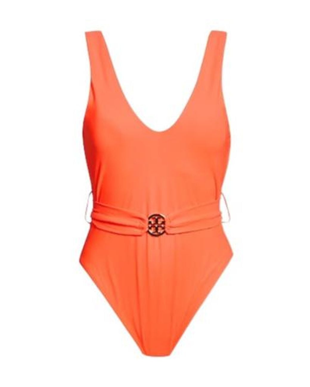 Tory Burch Orange Plain Colour One-Piece Swimsuits