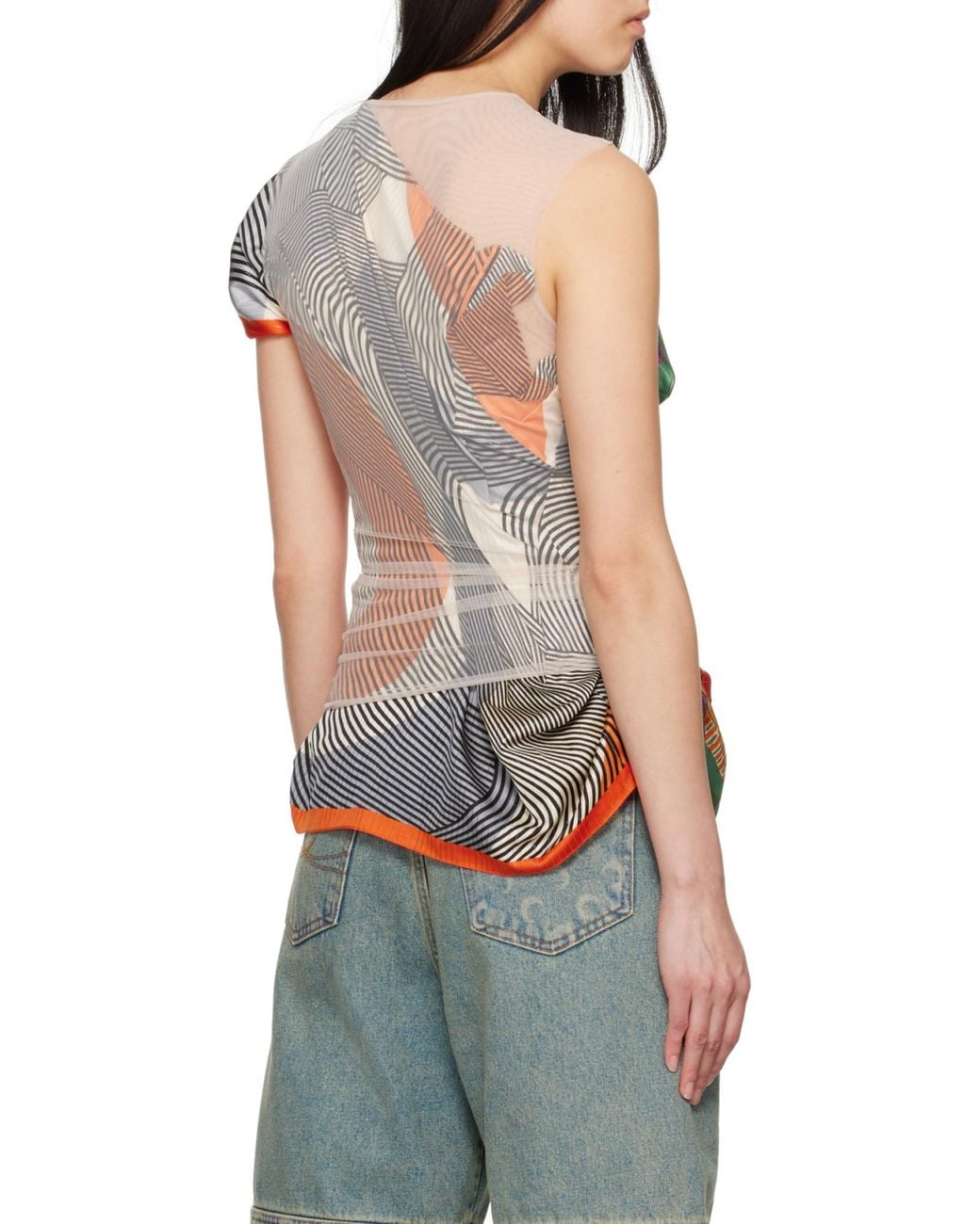 MARINE SERRE White Layered Top