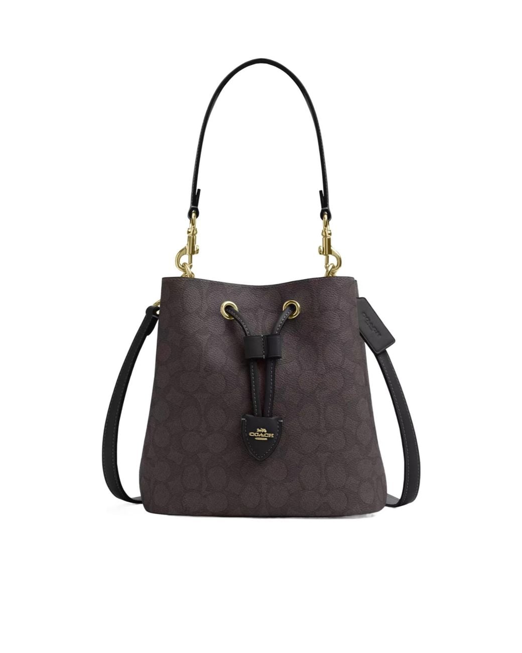 COACH Black Rowan Bucket Bag