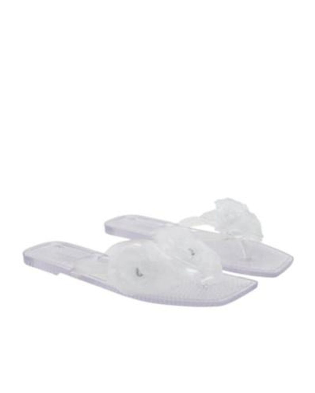 Coperni White Flower Flat Sandals