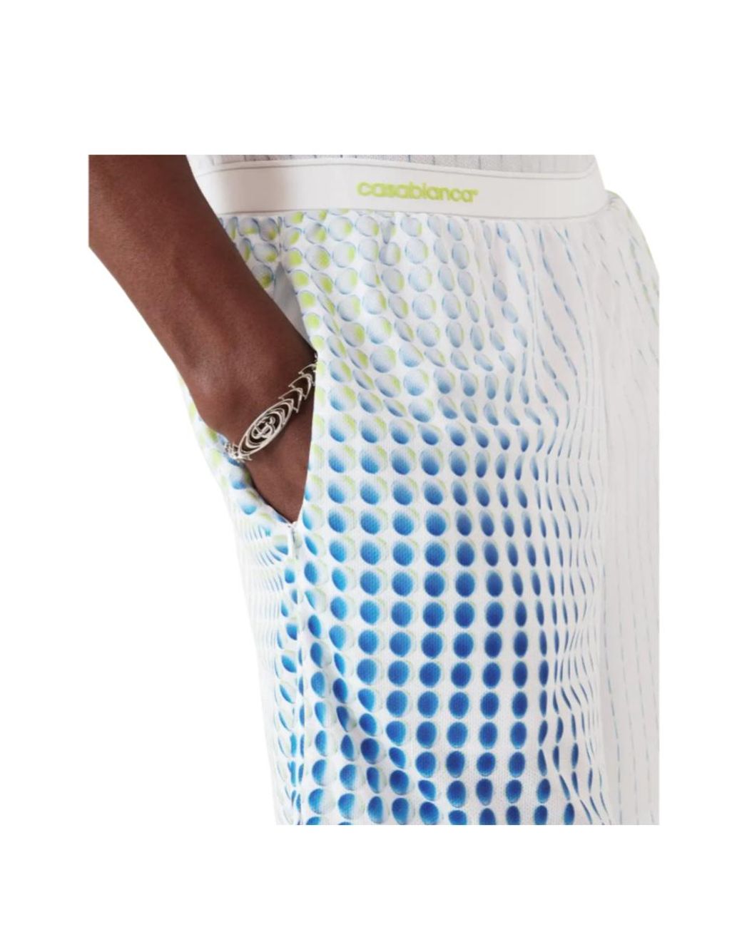 Casablanca Blue Geometric Print Technical Shorts for men
