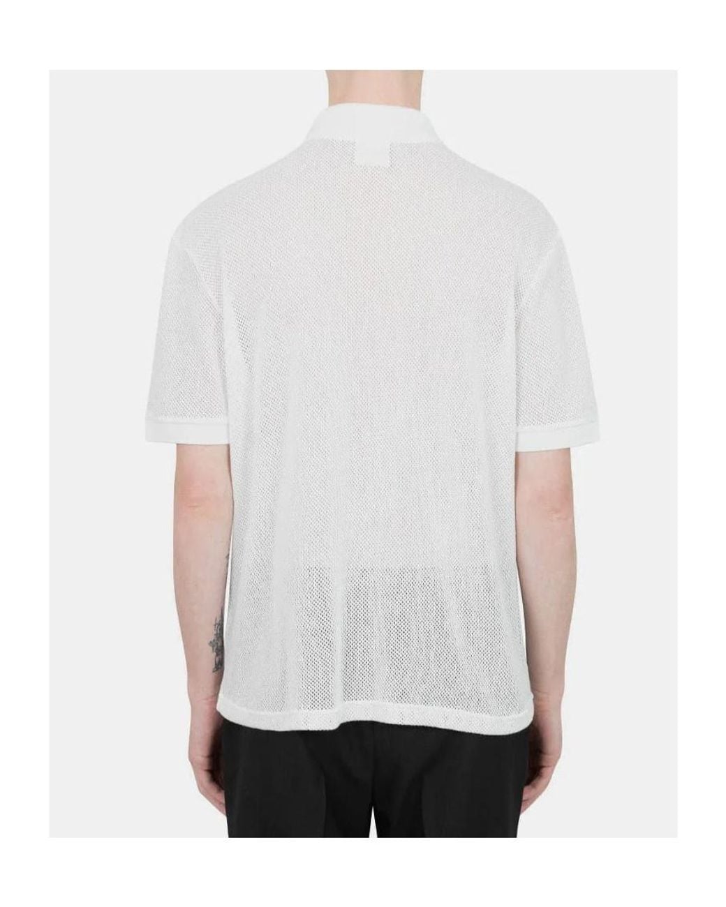 Courreges White Courrèges Logo Embroidered Polo Shirt for men
