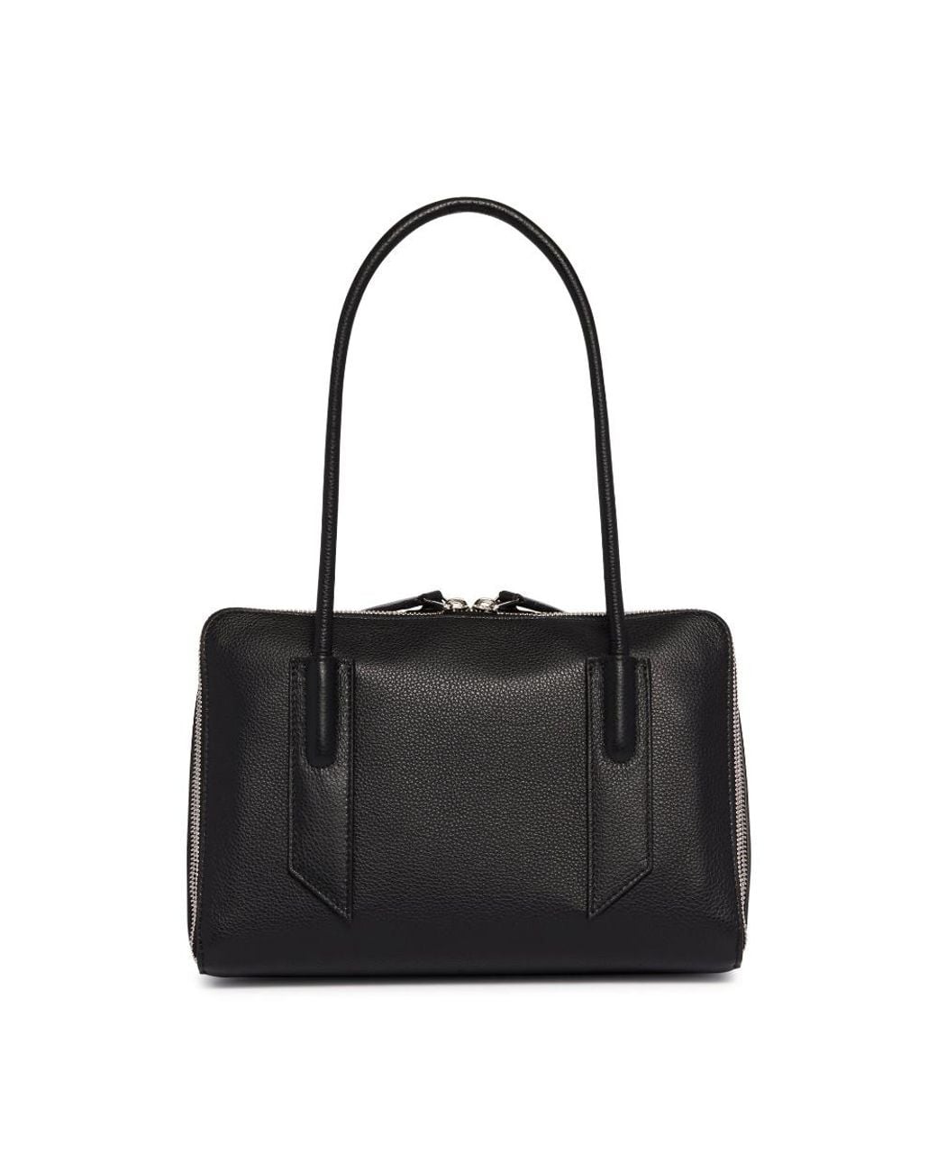 The Attico Black The Laltra Grained Shoulder Bag