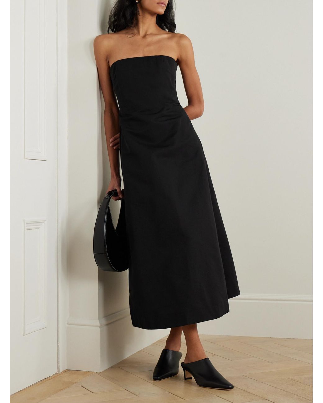 Staud Black Minimalist Dress