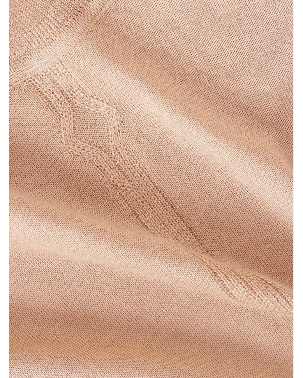 Gabriela Hearst Natural Steinem Cashmere And Silk-Blend Turtleneck Sweater