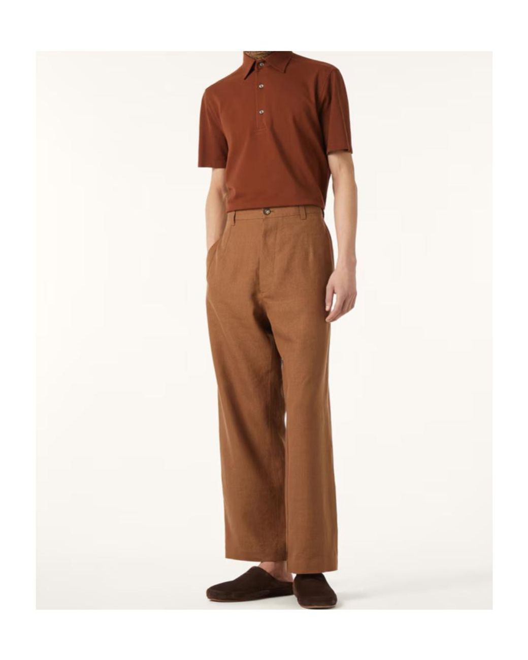 Loro Piana Brown Brenna Polo Shirt for men