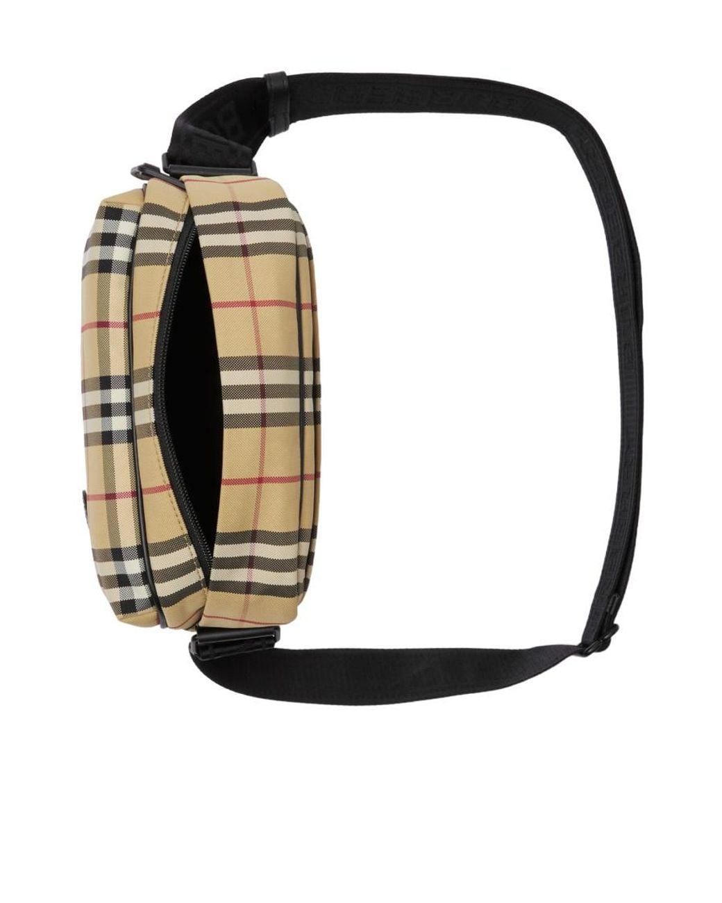 Burberry Metallic Check-Pattern Logo Lettering Shoulder Bag for men