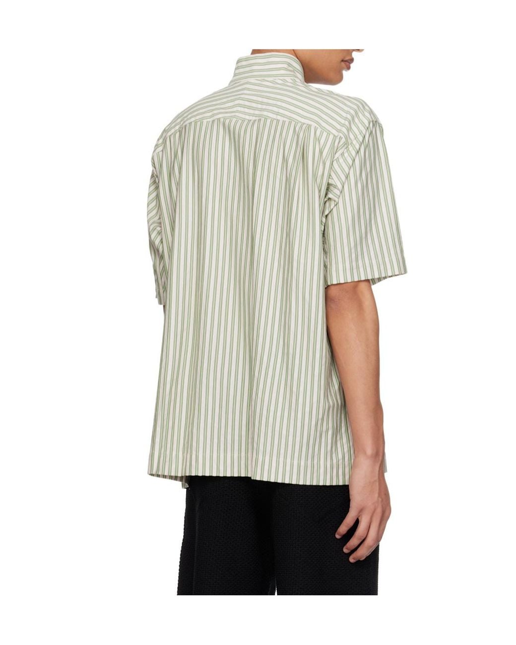 Homme Plissé Issey Miyake Gray Striped Shirt for men